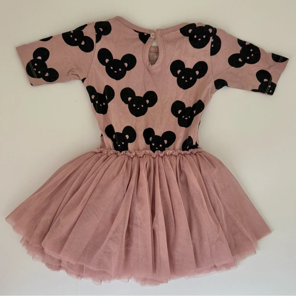 Huxbaby Pink Tutu Dress with Graphic Print Girls Size 2 - Picture 2 of 5